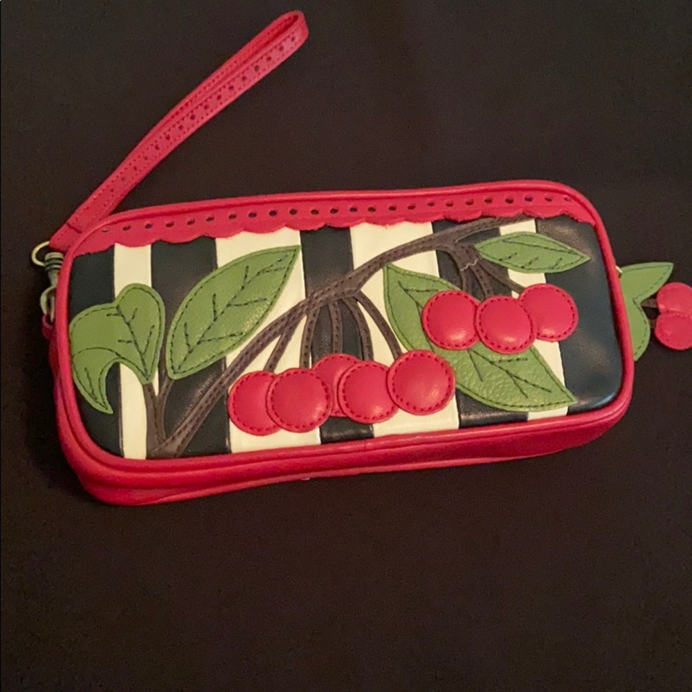 Isabella Fiore wristlet/clutch with 🍒 detail